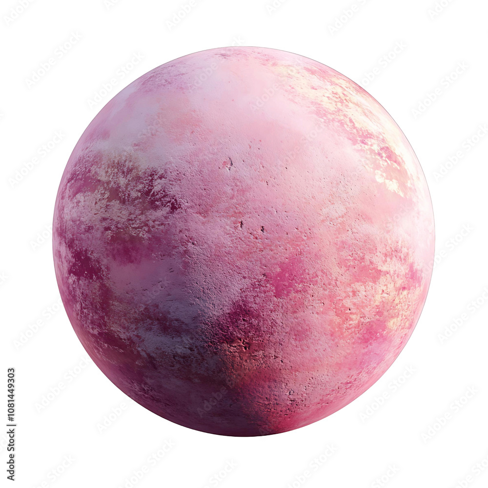 Fototapeta premium Transparent Background Pink Planet Image