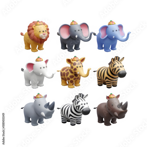 wild animals icon sheet