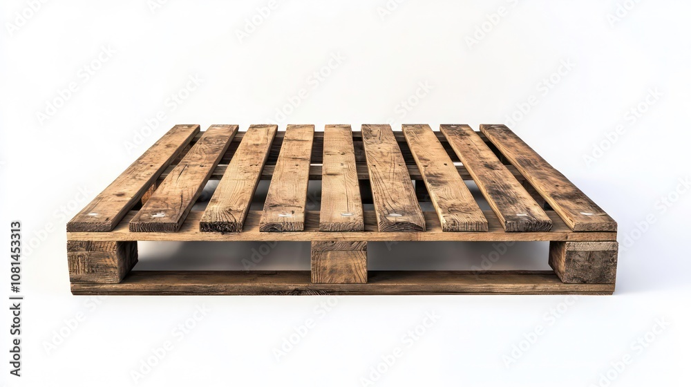 A wooden pallet isolated on a white background. A wooden pallet isolated on a white background.
