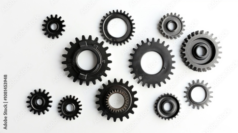 A collection of gears in different sizes and shapes working together smoothly, Depicting the collaborative effort and efficiency of diverse teams, photography style A collection of gears in different sizes and shapes working together smoothly, Depicting the collaborative effort and efficiency of diverse teams, photography style