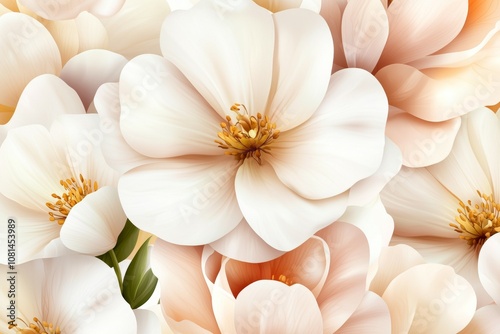 A close up of a bouquet of white flowers