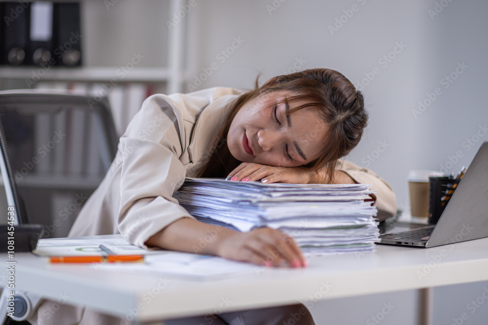 Business woman, anxiety and documents in office, feeling tired and stressed from working on laptop at the office, Angered, furious, crazy,mad millennial,Depression, overworked, failure, Business woman, anxiety and documents in office, feeling tired and stressed from working on laptop at the office, Angered, furious, crazy,mad millennial,Depression, overworked, failure,
