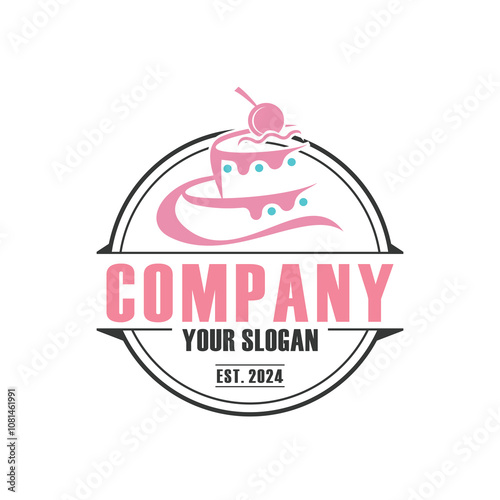 sweet cake logo , birthday cake logo