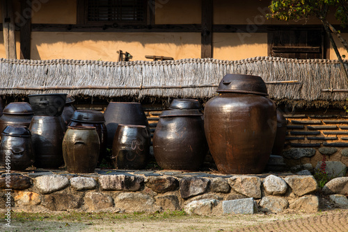 Wallpaper Mural traditional Korean food containers called Jangdokdae Torontodigital.ca