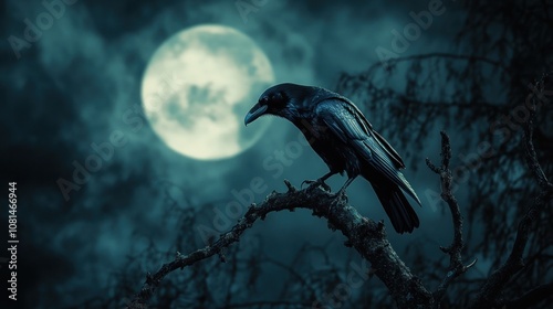 Raven Under Moonlight