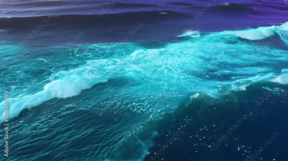 flowing space creating serene oceanic scene depth movement use intros openers abstract nature sea wave particle liquid snow intro opener floating colourful dot glowing slow motion high speed