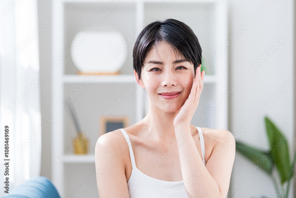 若い女性のビューティー