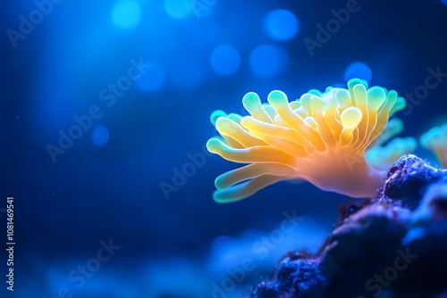 Colorful coral in a vibrant underwater scene