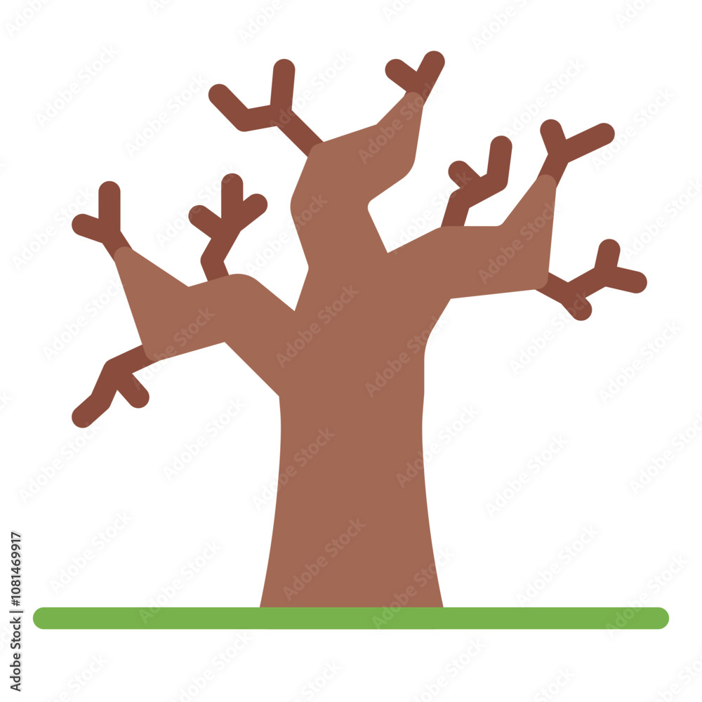 Fototapeta premium Dying tree illustrating deforestation and climate crisis