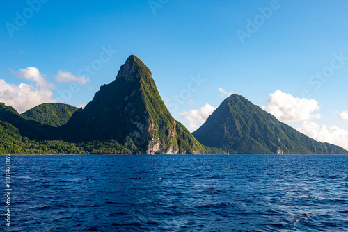 The Pitons in Saint Lucia photo