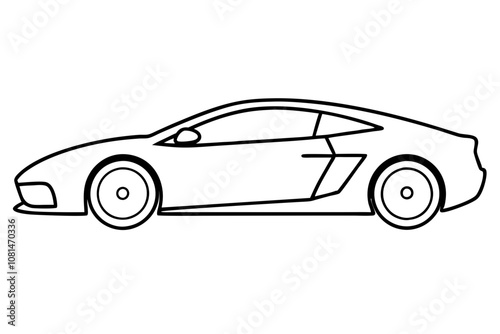 sports jumping car over a white background vector art illustration