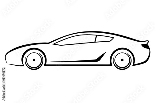 sports jumping car over a white background vector art illustration