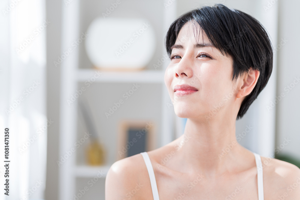 若い女性のビューティー