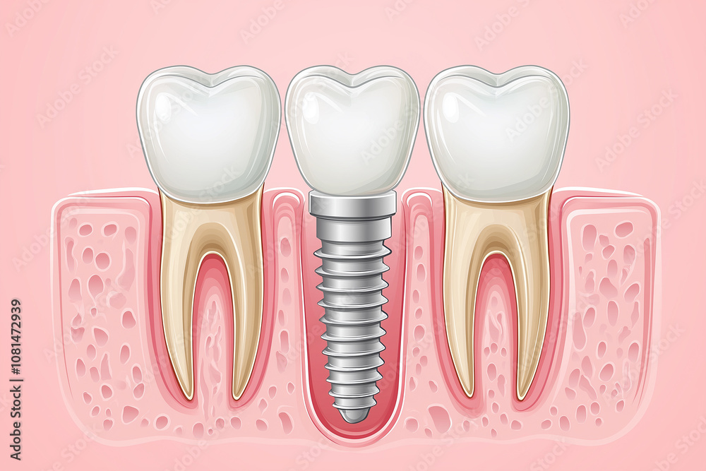Illustration of dentures, small dentures and crowns attached to metal bonding pieces that are bonded together with gum at the base with stainless steel, Teeth and dental appliances
Illustration of dentures, small dentures and crowns attached to metal bonding pieces that are bonded together with gum at the base with stainless steel, Teeth and dental appliances