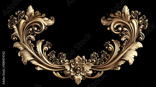 golden floral ornament photo