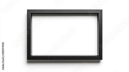 A simple black picture frame with a blank interior, ready for a photo or artwork.