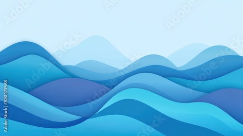 Abstract waves in soft blue tones.