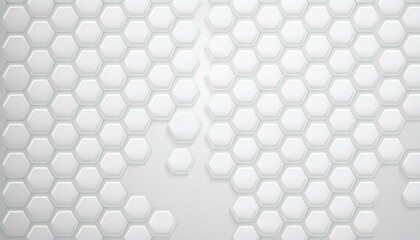 Papier peint photo  3D Futuristic honeycomb mosaic white background. Realistic geometric mesh cells texture. Abstract white vector wallpaper with hexagon grid  © Adi