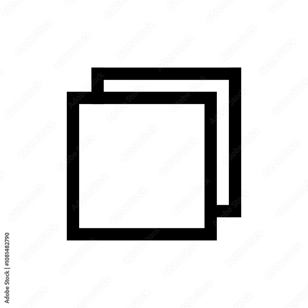 Clone icon in black, outline style and transparent background Clone icon in black, outline style and transparent background