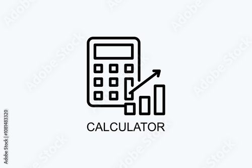 Calculator Vector Icon Or Logo Illustration