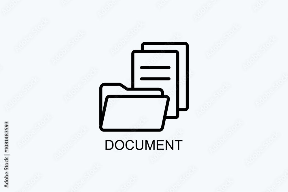 Document Vector Icon Or Logo Illustration Document Vector Icon Or Logo Illustration