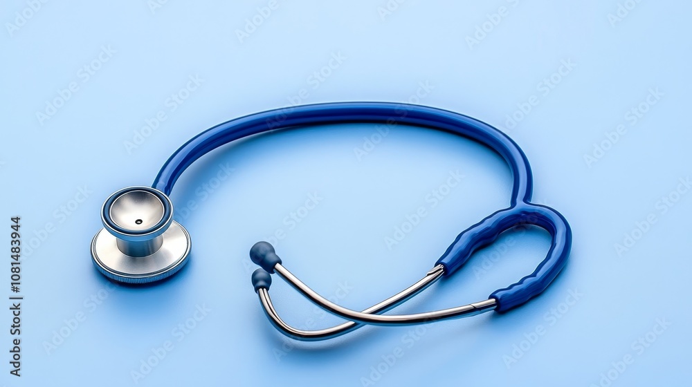 Blue Stethoscope Medical Healthcare Doctor Checkup Examination Blue Stethoscope Medical Healthcare Doctor Checkup Examination