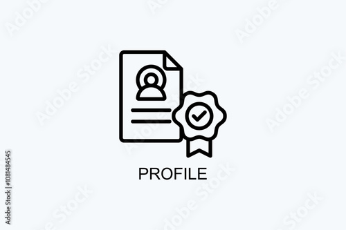 Profile Vector Icon Or Logo Illustration