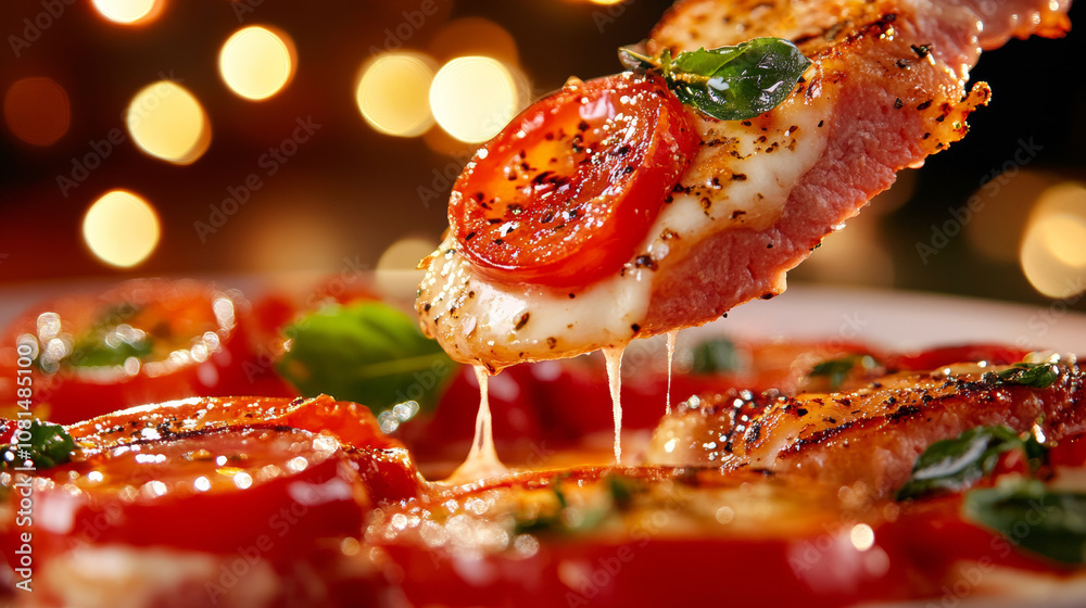 Delicious italian roasted tomatoes plate food photography vegetable tasty meal gourmet fashion background with copy space. for cuisine dishes restaurant recipe advertising Delicious italian roasted tomatoes plate food photography vegetable tasty meal gourmet fashion background with copy space. for cuisine dishes restaurant recipe advertising