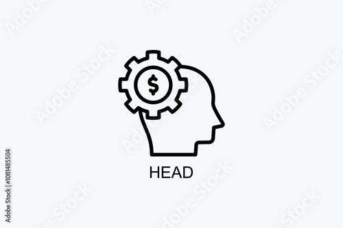 Head Vector Icon Or Logo Illustration