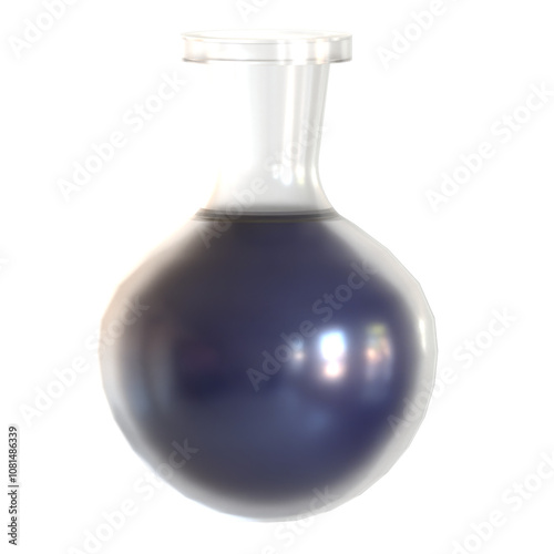 conical flask 3d icon illustration 