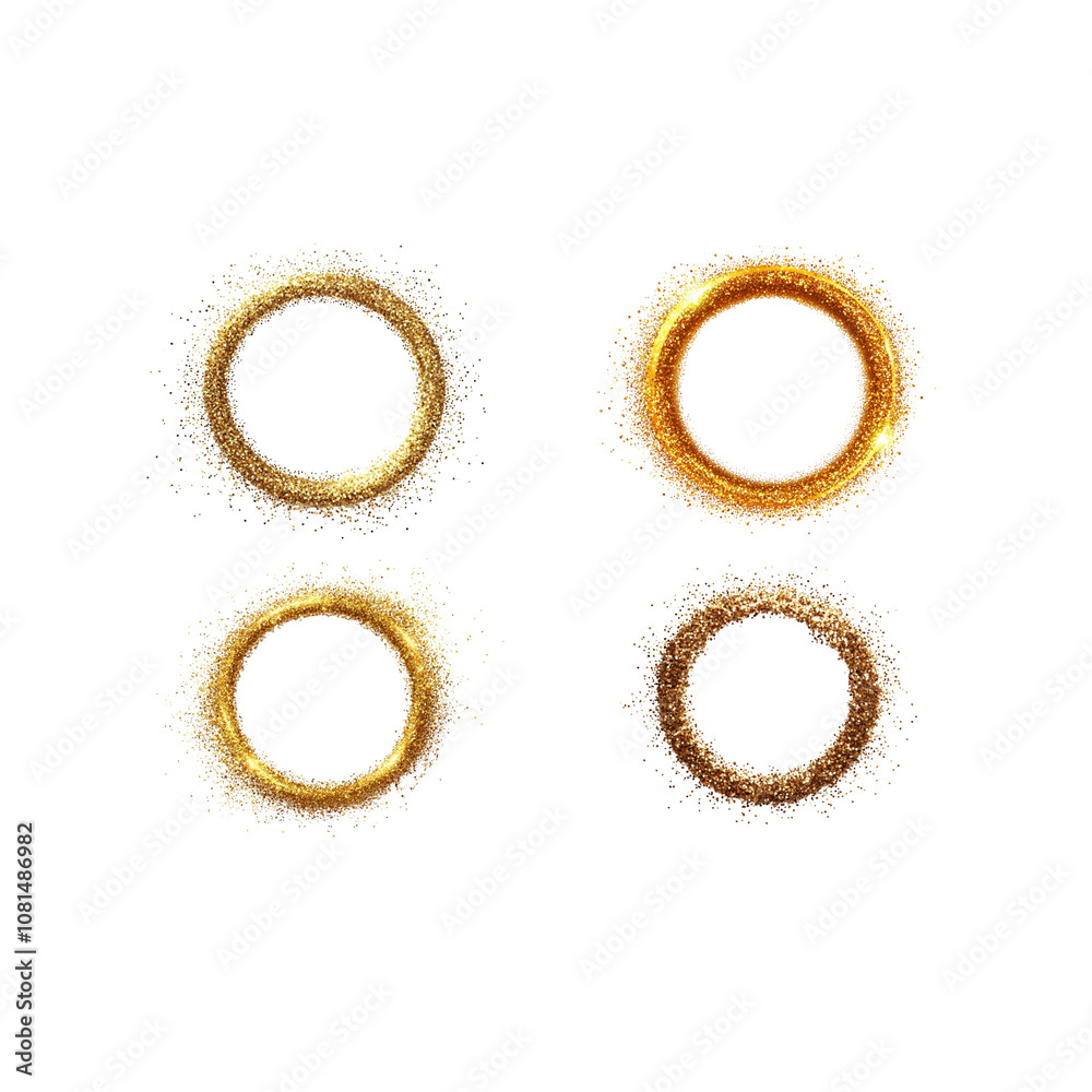 Abstract golden circle confetti on white background. Abstract golden circle confetti on white background.