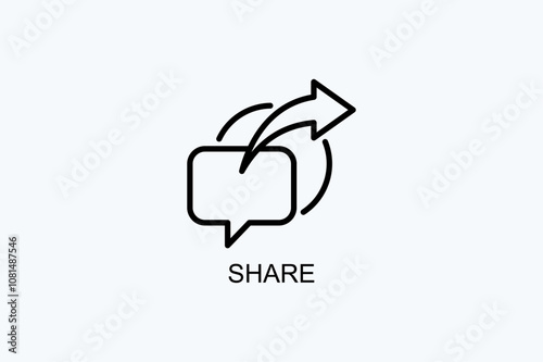 Share Vector Icon Or Logo Illustration