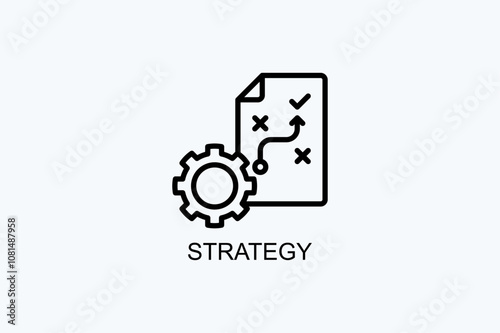 Strategy Vector Icon Or Logo Illustration