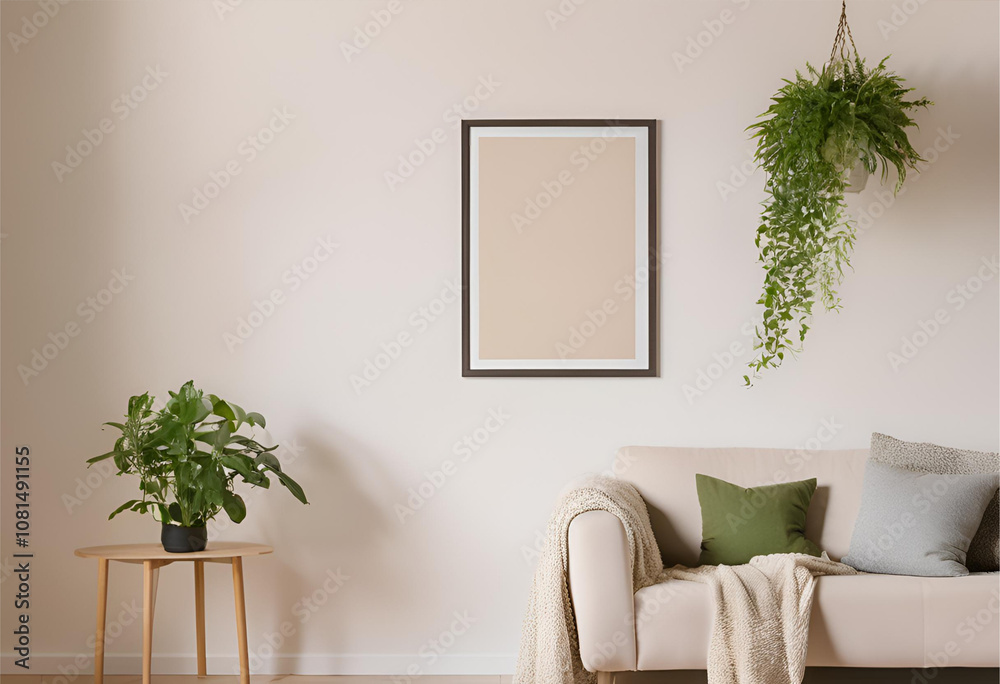Cozy Room Poster Mockup with Frame
