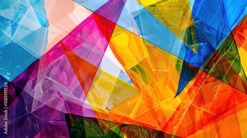 A mosaic of overlapping transparent layers in vibrant colors, depicting the complexity and beauty of diversity in society, photography style