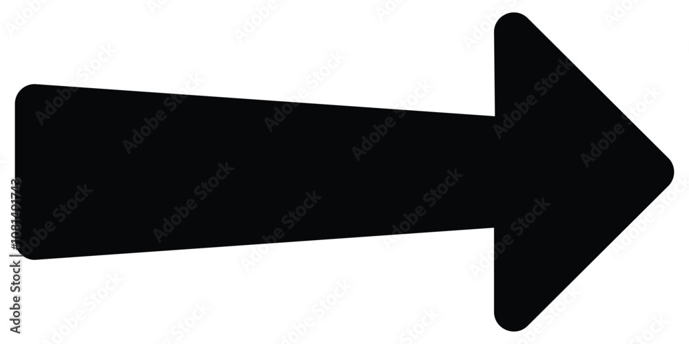 Arrow icon. Black right arrow icon. Vector illustration Arrow icon. Black right arrow icon. Vector illustration