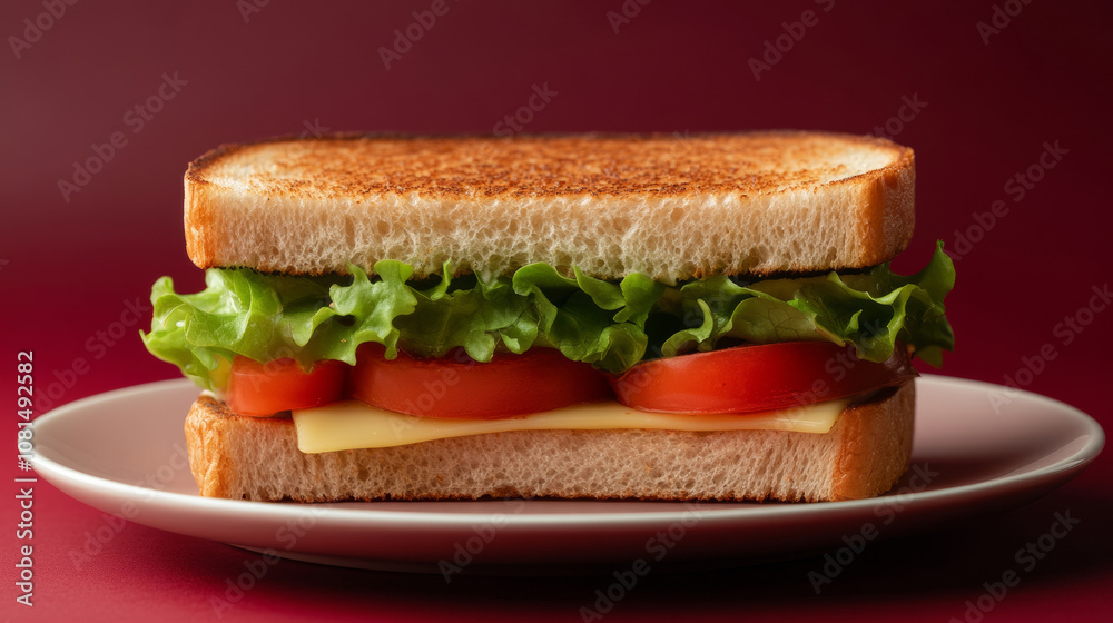 Delicious grilled sandwich with layers streched cheese plate food photography tasty meal gourmet fashion burgundy luxury burgundy background with copy space. for cuisine dishes restaurant recipe adver Delicious grilled sandwich with layers streched cheese plate food photography tasty meal gourmet fashion burgundy luxury burgundy background with copy space. for cuisine dishes restaurant recipe adver