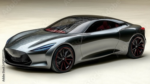 Concept car showcase auto show image studio side view futuristic design