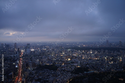 巨大都市への夜の訪れ