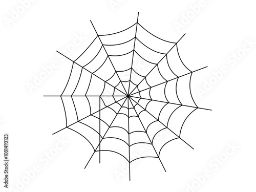 Spiderwe icon, web symbol. halloween design element