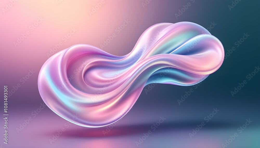 3d fluid abstract metallic holographic colored shape cutout background. Abstract curved wave shape 3d render on pink foil background. Dynamic and colorful curves on dark backgrounds 3d fluid abstract metallic holographic colored shape cutout background. Abstract curved wave shape 3d render on pink foil background. Dynamic and colorful curves on dark backgrounds