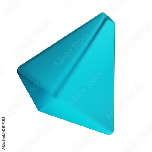 3d geometric glass green blue color