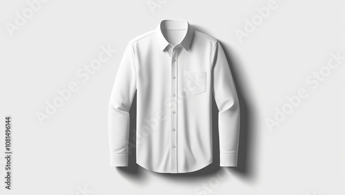 Wallpaper Mural AI generative. Mock up of blank of white long shirt  on white background. 5 Torontodigital.ca
