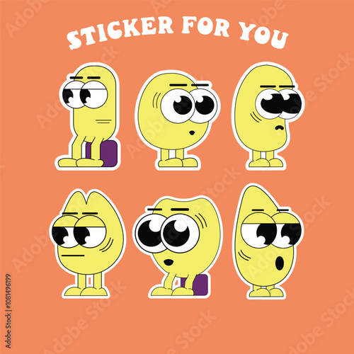 set of funny animals