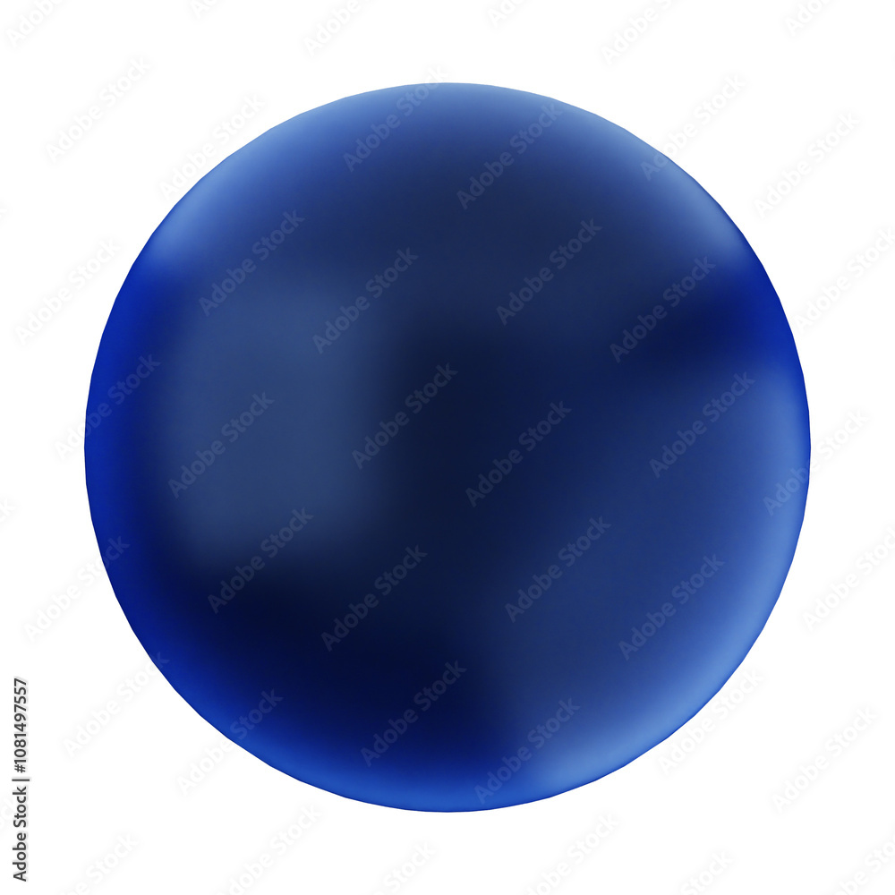 3d geometric glass dark blue color