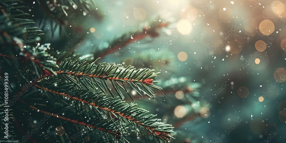 Christmas Concept Frosty Winter Background With Snow Covered Fir Trees And Blur Bokeh Lights
Christmas Concept Frosty Winter Background With Snow Covered Fir Trees And Blur Bokeh Lights