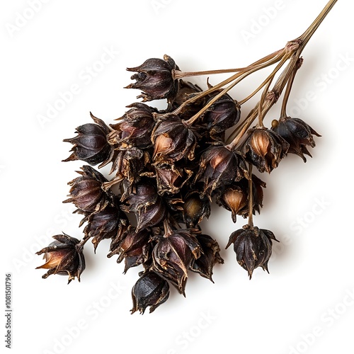 Castor Seed isolated on a white background, close up photo