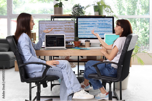 Female programmers working ...