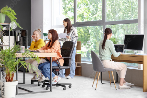 Group of female programmers...