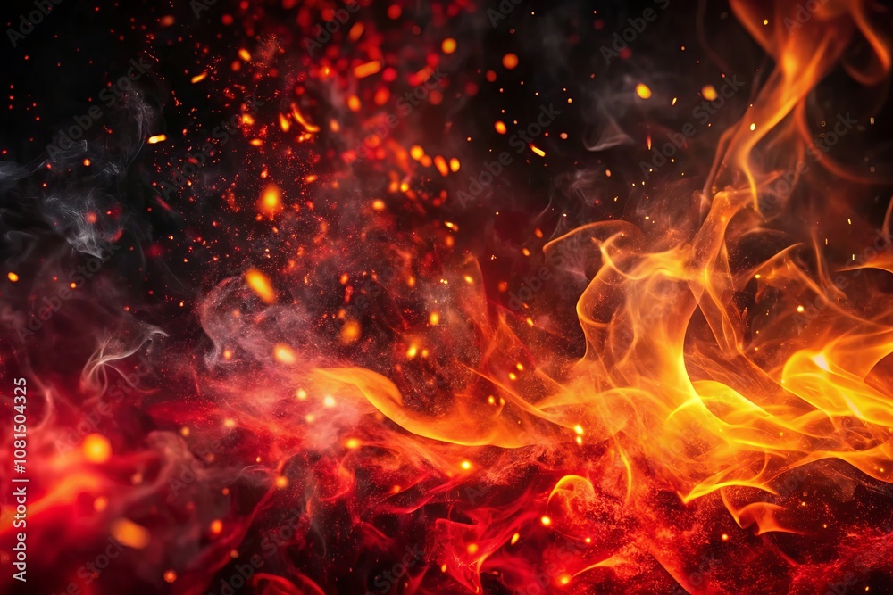 a picture of a volcano with a fire burning in the background